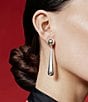 SHASHI Linnea Sculptural Linear Earrings, Color:Silver - Image 2