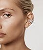 SHASHI Micro Pave Ear Cuffs, Color:Silver - Image 2