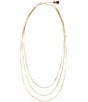 SHASHI Petite Lady Triples Short Multi Strand Necklace, Color:Gold - Image 1