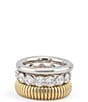 SHASHI Roux Two Tone Chunky Ring Set - Image 1