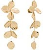 SHASHI Ruellia Floral Statement Linear Earrings, Color:Gold - Image 1
