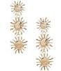 SHASHI Soleil Statement Linear Earrings, Color:Gold - Image 1