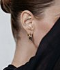 SHASHI Two Tone Hoop Earrings, Color:Two Tone - Image 3