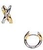 SHASHI X-Two Toned Hoop Earrings - Image 1