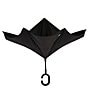 Color:Black Polka Dot - Image 2 - UnbelievaBrella™ Fashion Print Reverse Stick Umbrella