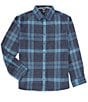 Color:Neelo Blue Plaid - Image 1 - Batsa Eco Long Sleeve Woven Shirt