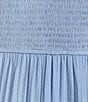 Blu Pepper Short Flutter Sleeve Smocked Tiered Midi Dress, Color:Light Blue - Image 3