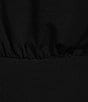 Color:Black - Image 3 - Asymmetrical Neck One Shoulder Short Sleeve Chain Strap Asymmetrical Hem Dress