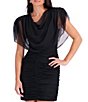 Siena Cowl Neck Sleek Stretch Mini Dress - Image 4