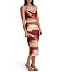 SIENA Double Hardware Printed Midi Dress - Image 3