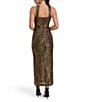 SIENA Halter Sequin Mesh Long Dress, Color:Bronze/Black - Image 2