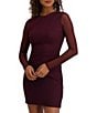 SIENA Long Sleeve Mesh Scuba Mini Dress - Image 4