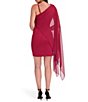 Siena One Shoulder Cape Sleeve Dress - Image 2