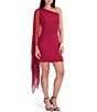 Siena One Shoulder Cape Sleeve Dress - Image 3