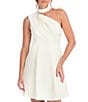Siena One Shoulder Flared Mini Dress - Image 4