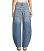 Signature 8 Barrel Cut Destructed Jeans, Color:Medium Blue - Image 2