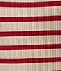Signature 8 Crew Neck Sleeveless Stripe Rib Tank Top, Color:Red - Image 4