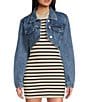 Signature 8 Long Sleeve Cropped Denim Jacket - Image 1