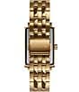 Color:Gold - Image 2 - Signature Square Mason Gold Stainless Steel Bracelet Watch