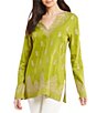 Sigrid Olsen Signature Medallion Embroidered Tunic | Dillards