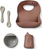 Silver Cross 4-Piece Silicone Mealtime Set, Color:Terracotta - Image 1