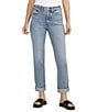 Color:Indigo - Image 1 - 90s High Rise Low Stretch Straight Leg Jeans