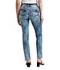 Color:Indigo - Image 2 - Avery Bleach Dye High Rise Straight Jeans