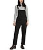 Color:Black - Image 1 - Baggy Straight Leg Overalls