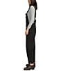 Color:Black - Image 3 - Baggy Straight Leg Overalls