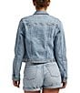 Color:Indigo - Image 2 - Button Front Fitted Jean Jacket