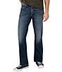 Color:Indigo - Image 1 - Craig Performance Stretch Easy Fit Bootcut Jeans