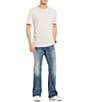 Color:Indigo - Image 3 - Craig Stretch Easy Fit Bootcut Faded Wash Jeans