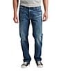 Color:Indigo - Image 1 - Eddie Relaxed-Fit Tapered-Leg Jeans