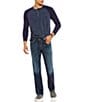 Color:Indigo - Image 3 - Eddie Relaxed Tapered-Fit Dark Wash Jeans