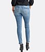 Color:Indigo - Image 2 - Elyse High Rise Destructed Skinny Jeans