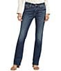 Color:Indigo - Image 1 - Elyse Mid Rise Slim-Fit Luxe Stretch Bootcut Jeans