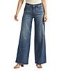 Color:Indigo - Image 1 - Isbister High Rise Low Stretch Wide Leg Jeans