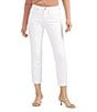 Color:White - Image 1 - Isbister High Rise Power Stretch Ankle Straight Leg Jeans