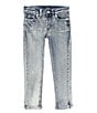 Color:Bleach Wash - Image 1 - Little Girls 2T-6X 5-Pocket Back Pocket Detail Sasha Skinny Denim Jeans