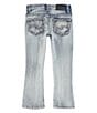 Color:Bleach Wash - Image 2 - Little Girls 4T-6X Tammy Bootcut Denim Jeans
