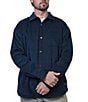 Color:Navy - Image 1 - Long Sleeve Corduroy Shirt Jacket