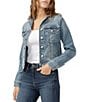 Silver Jeans Co. Long Sleeve Cropped Denim Jacket - Image 3