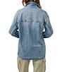 Silver Jeans Co. Long Sleeve Denim Shacket, Color:Indigo - Image 2