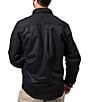 Color:Black - Image 2 - Long Sleeve Rugged Suede Overshirt