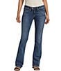 Color:Indigo - Image 1 - Mid Rise Tuesday Slim Bootcut Jeans