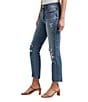 Color:Indigo - Image 3 - Most Wanted Americana Mid Rise Power Stretch Slim Fit Straight Leg Jeans