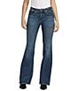 Color:Indigo - Image 1 - Most Wanted Mid Rise Flare Jeans