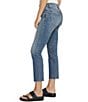 Color:Indigo - Image 3 - Most Wanted Mid Rise Power Stretch Ankle Straight Leg Jeans