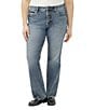 Silver Jeans Co. Plus Size Avery High Rise Slim Boot Jeans, Color:Kirby - Image 1