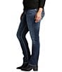 Color:Indigo - Image 3 - Plus Size Suki Mid Rise Straight Leg Jeans